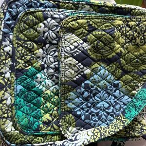 Vera Bradley Green and Blue Crossbody Mail Bag